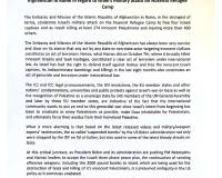 The Statement of the Embassy and Mission of the Islamic Republic of Afghanistan in Rome in regard to Israel’s military attack on Nuseirat Refugee  Camp