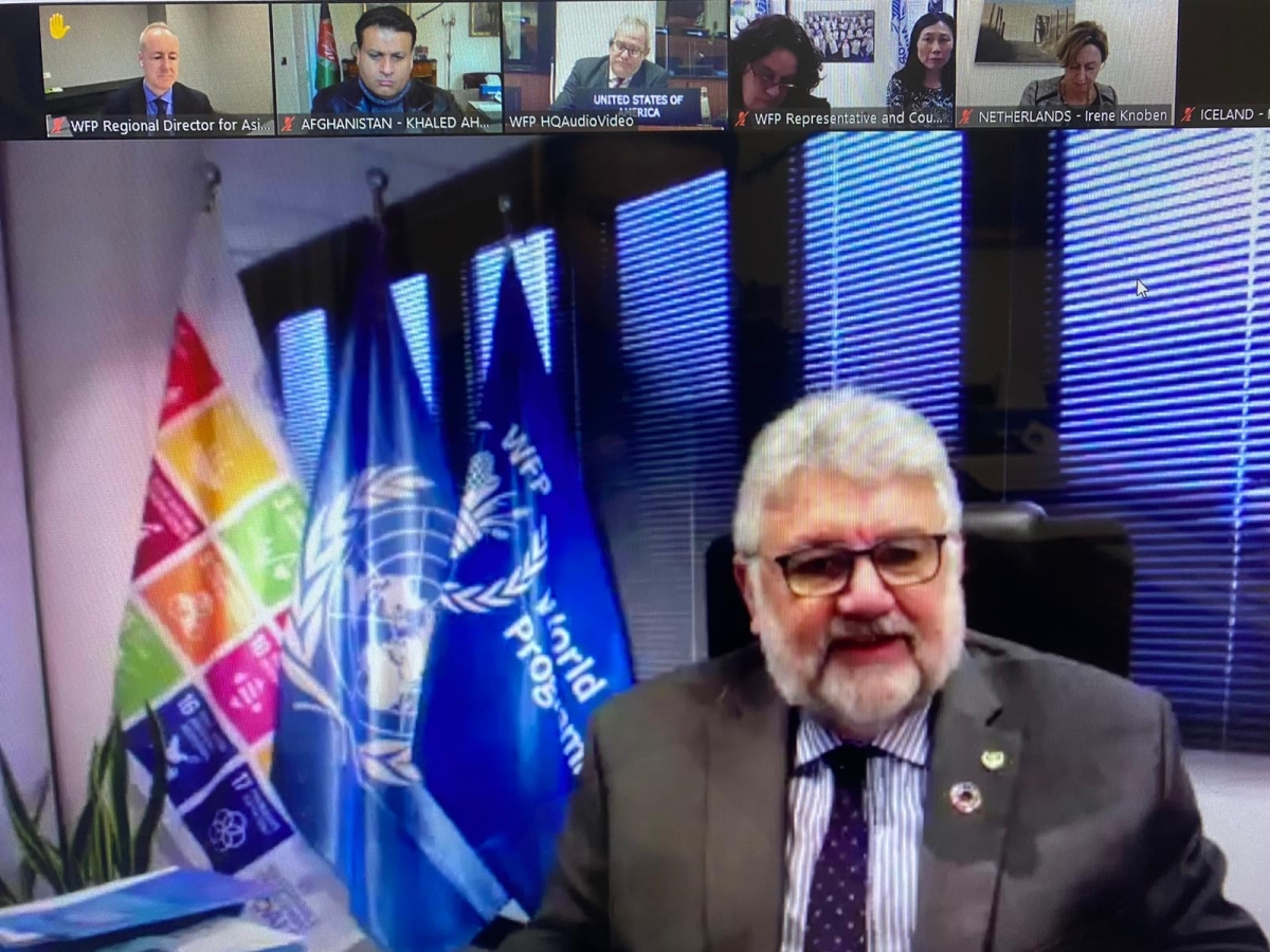Ambassador of Afghanistan Took Part in a Session about WFP's operations in Afghanistan