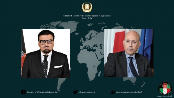 صحبت تیلیفونی سفیر خالد احمد ذکریا با مشاور دیپلوماتیک وزارت دفاع ایتالیا