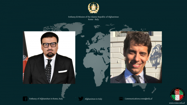 د ایټالیا د فرهنګ وزارت له ستر سلاکار سره&nbsp;سفیر خالد احمد ذکریا او د سفارت دریم سکرتر کتنه