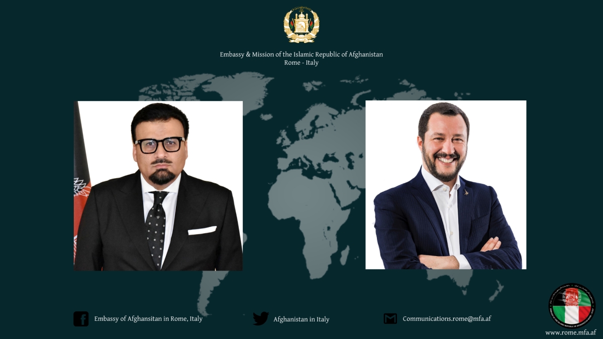 H.E. Ambassador Zekriya Along with H.E. Mirwais Naab met with Senator Matteo Salvini