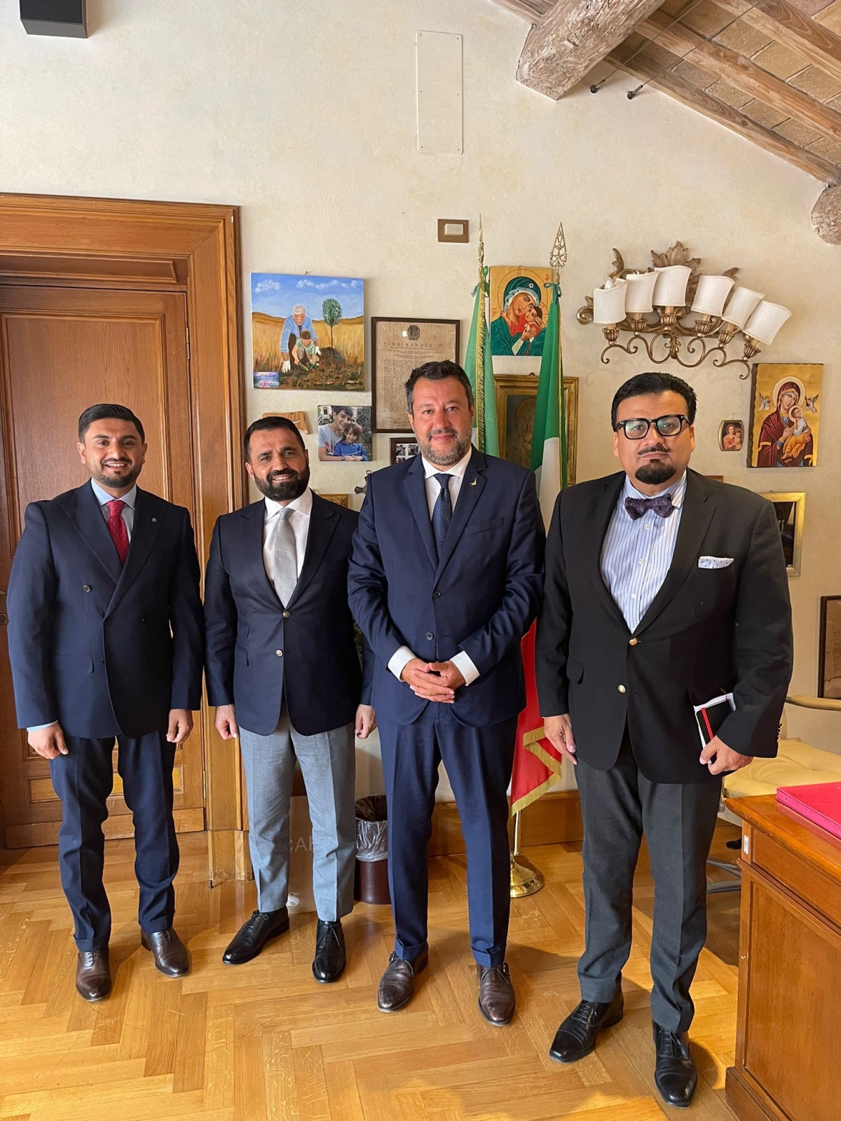 H.E. Ambassador Zekriya and H.E. Deputy Foreign Minister, Mirwais Naab, met Senator Salvini