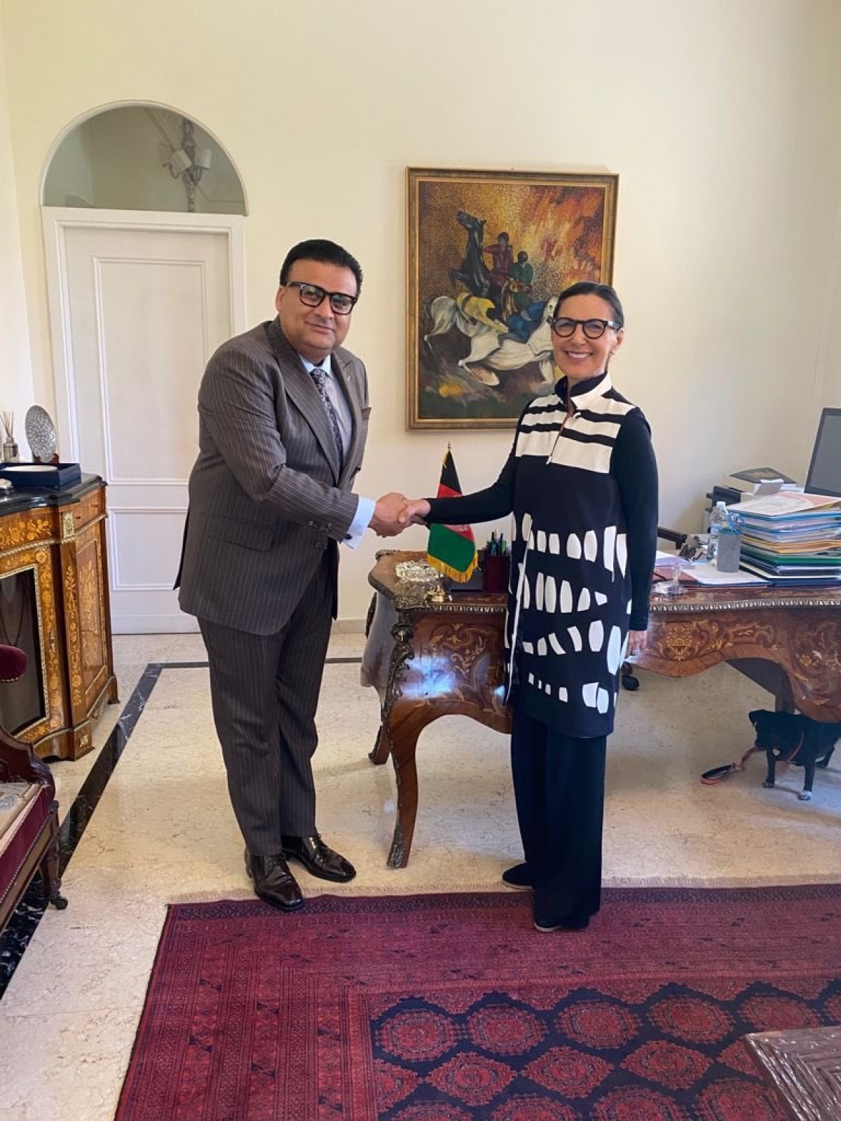 Ambassador Khaled Ahmad Zekriya met Senator Anna Bonfrisco