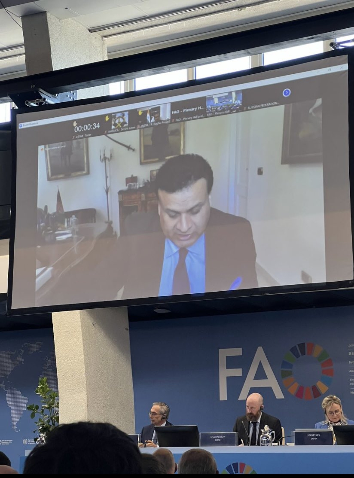 Statement of H.E. Ambassador Zekriya at the 26th Session of the Committee on Forestry (COFO26) of FAO